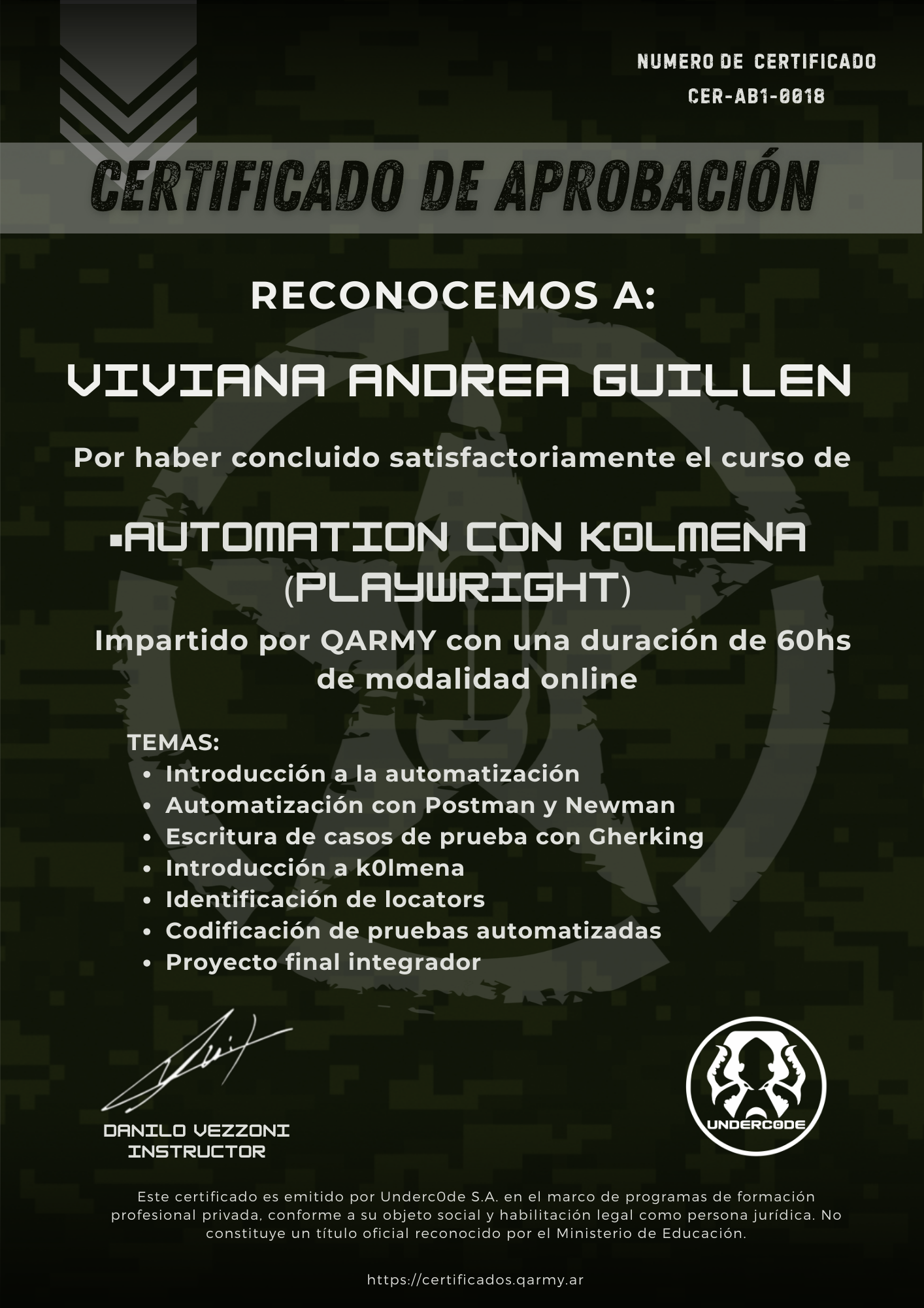 Certificado